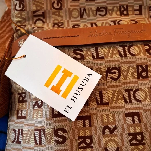 Salvatore Ferragamo Tan and Brown Logo Cross Body - Picture 7 of 7